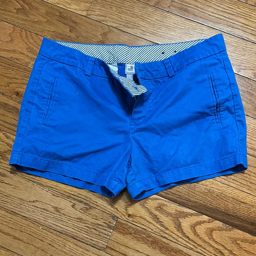 Blue Shorts with Flat Front Design